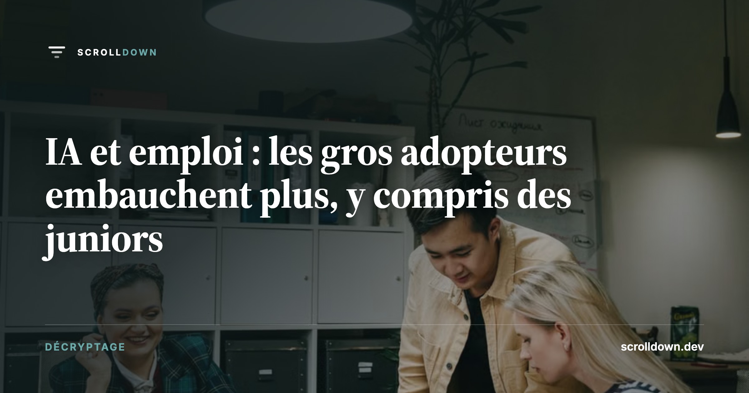 IA et emploi : les gros adopteurs embauchent plus, y compris des juniors