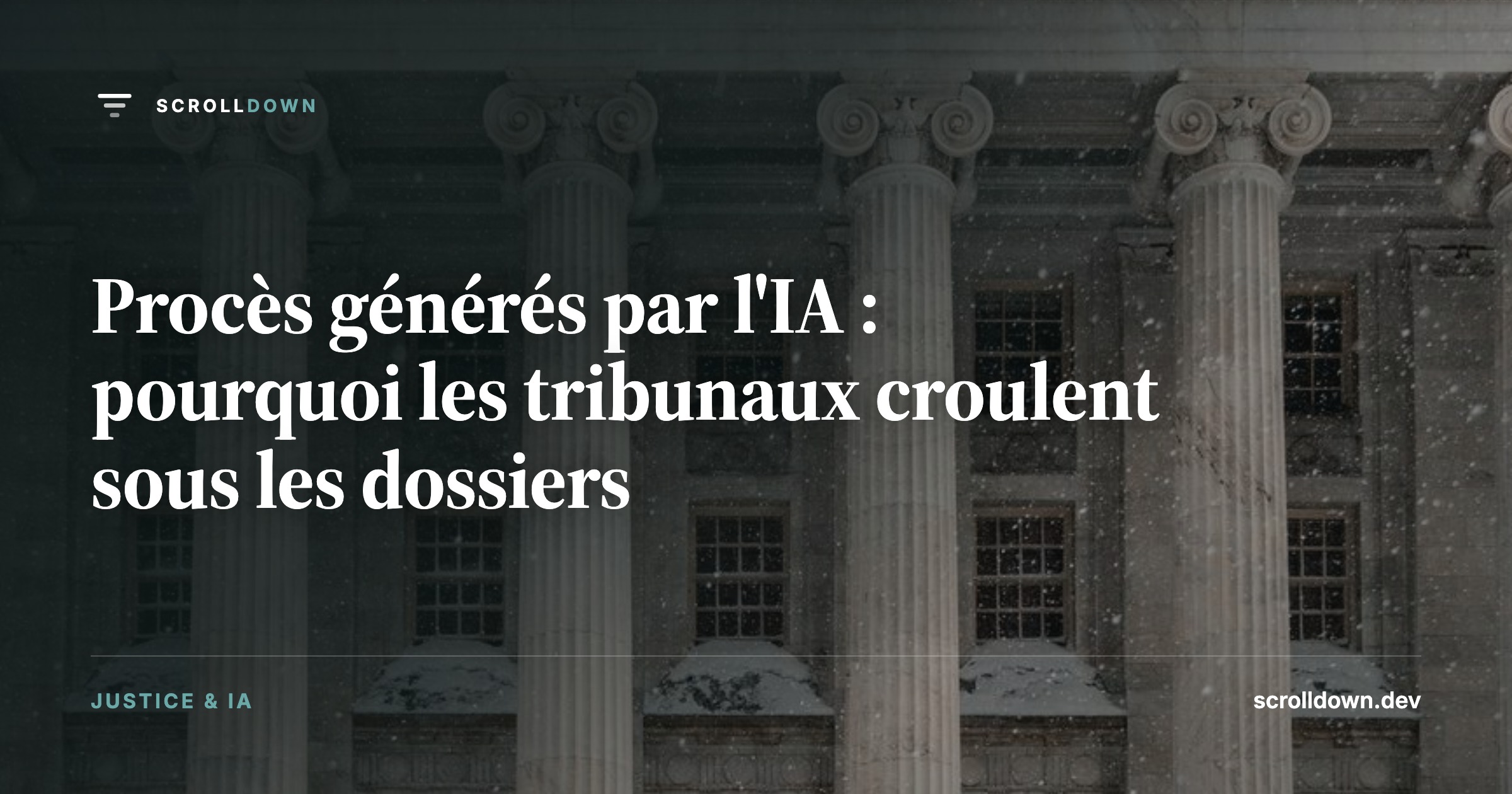 Procès générés par l'IA : pourquoi les tribunaux croulent sous les dossiers