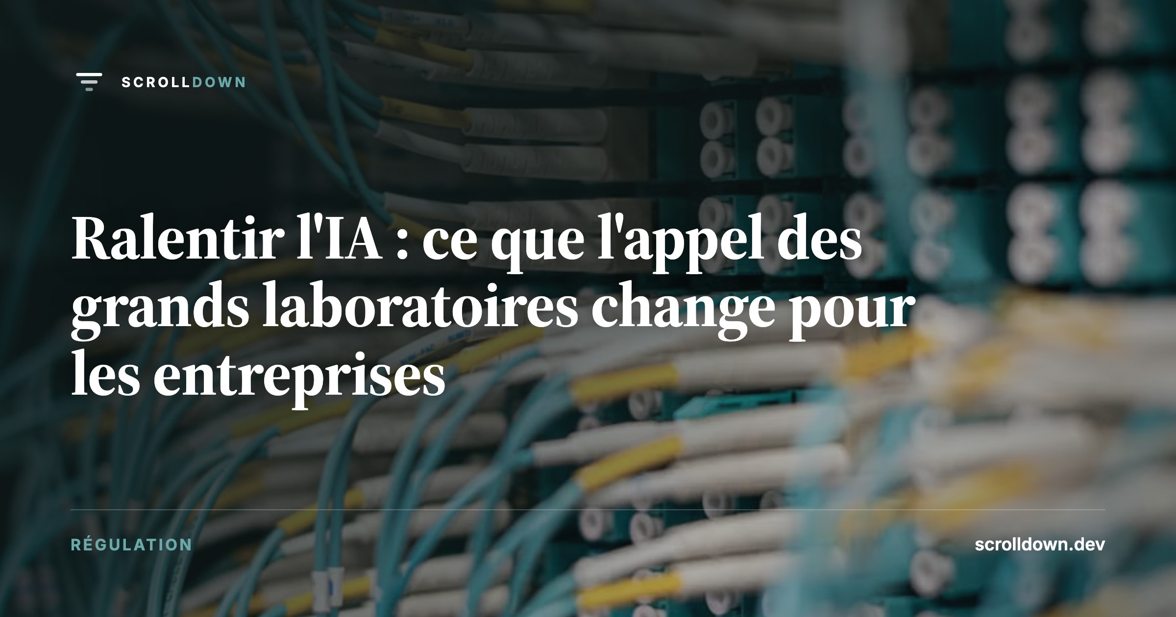 Ralentir l'IA : ce que l'appel des grands laboratoires change pour les entreprises