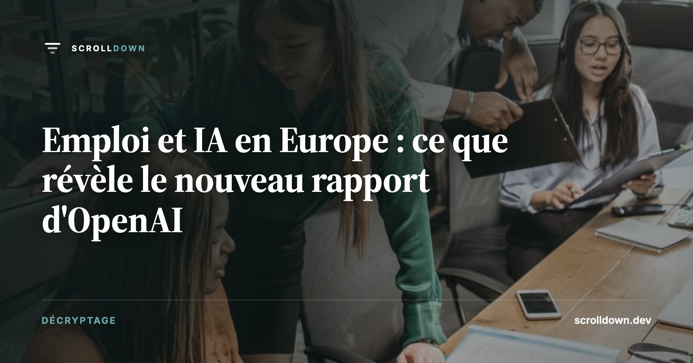 Emploi et IA en Europe : ce que révèle le nouveau rapport d'OpenAI
