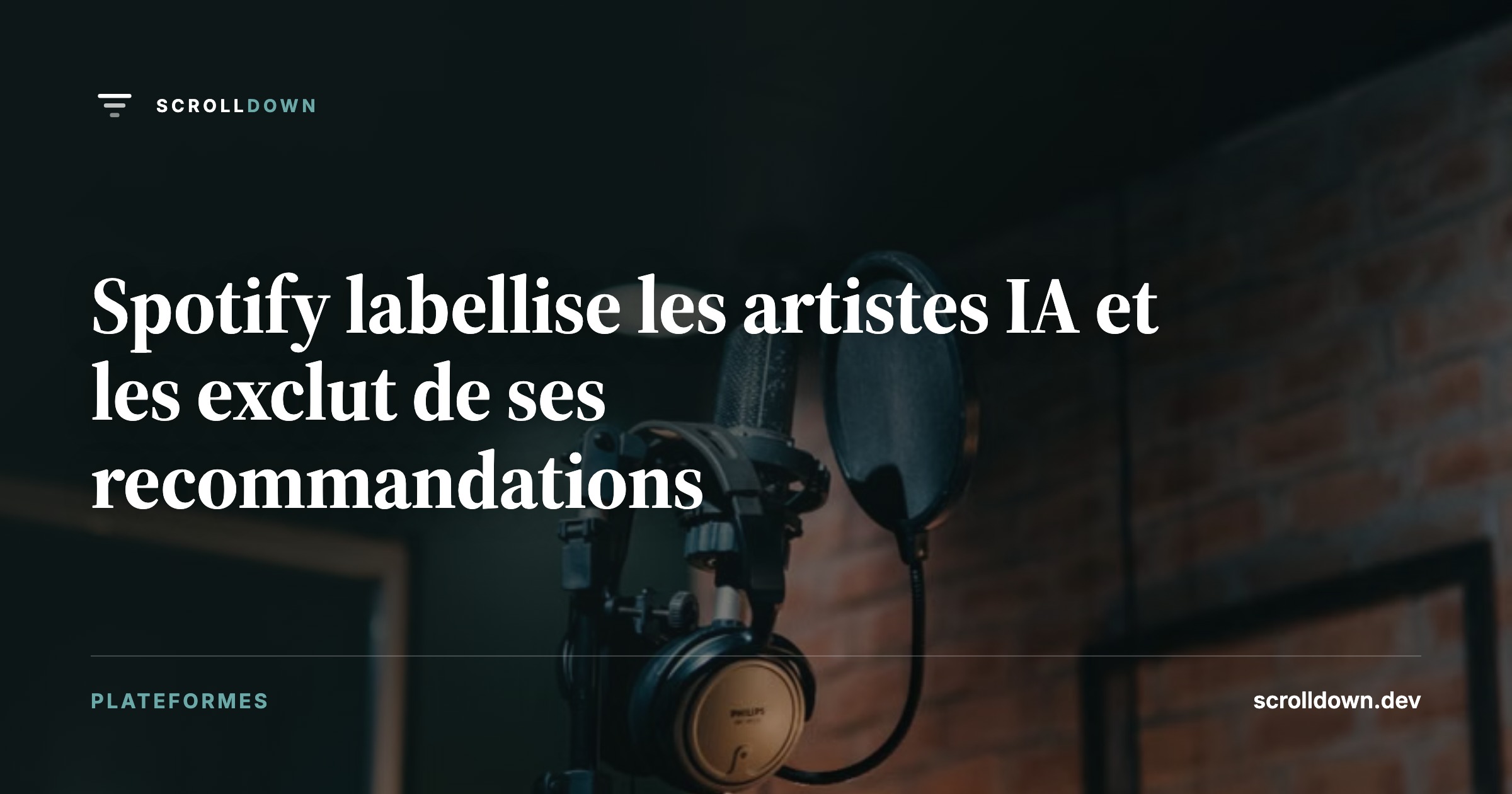 Spotify labellise les artistes IA et les exclut de ses recommandations